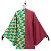 Giyuu Tomioka Red Green Kimono Robe Only Outfits Halloween Cosplay Costume